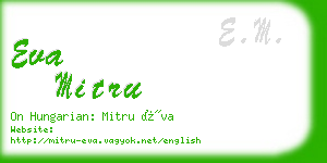 eva mitru business card